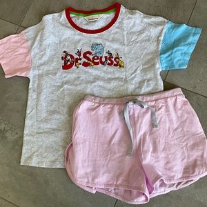 Dr Seuss Shorts and T-shirt PJ Set